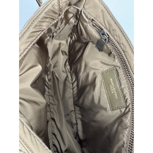 Saint Laurent Le 5 À 7 Hobo Bag Green Econyl Nylon with Bronze Hardware C-6 - Picture 16 of 16